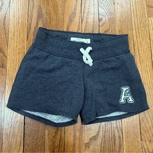 Abercrombie Kids Girls Medium Fleece Shorts Gray A-Logo Lounge Y2K
